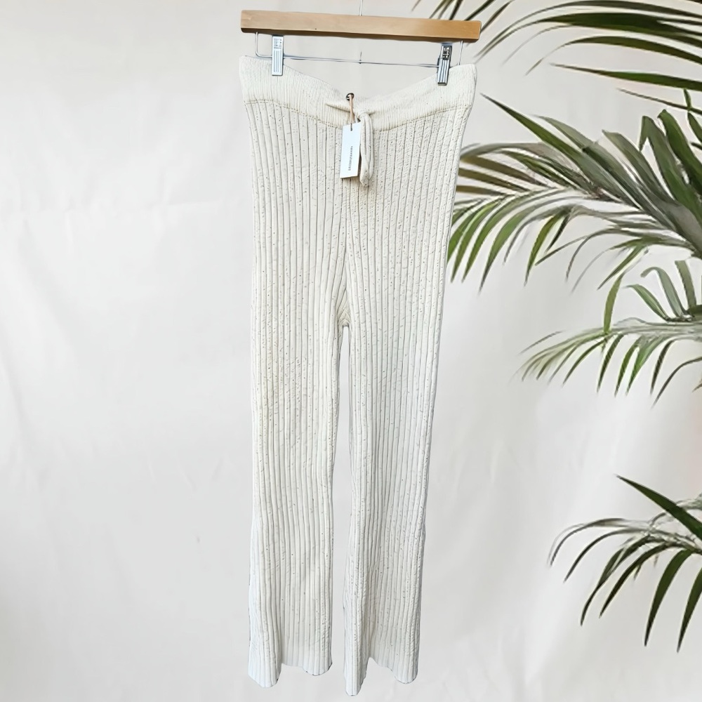NWT Heartloom Speckled Knit Pants oatmeal SZ L - Picture 14 of 15
